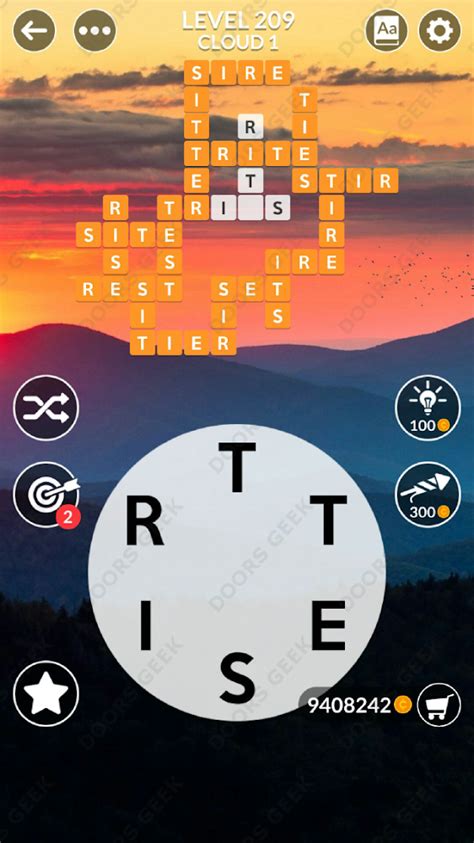 Wordscapes Level 209 Solution .